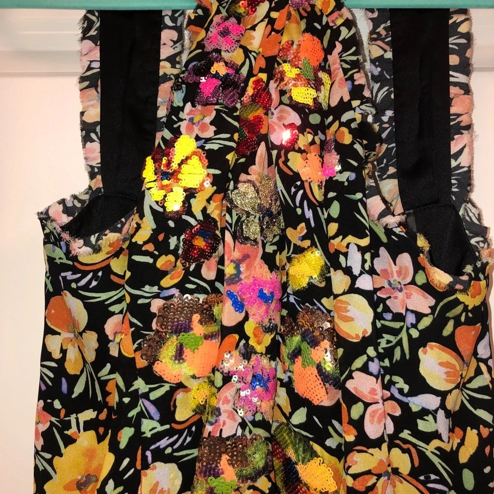 Kobi Halperin silk Steph halter dress sequin bodice size 6 - Picture 3 of 6